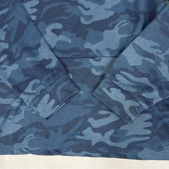 Hollywood The Jean People Blue Camo Unisex Pullover Hoodie Sweatshirt Men Medium - Picture 4 of 8